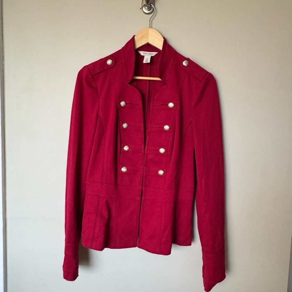 White House black market red military blazer - Picture 4 of 10